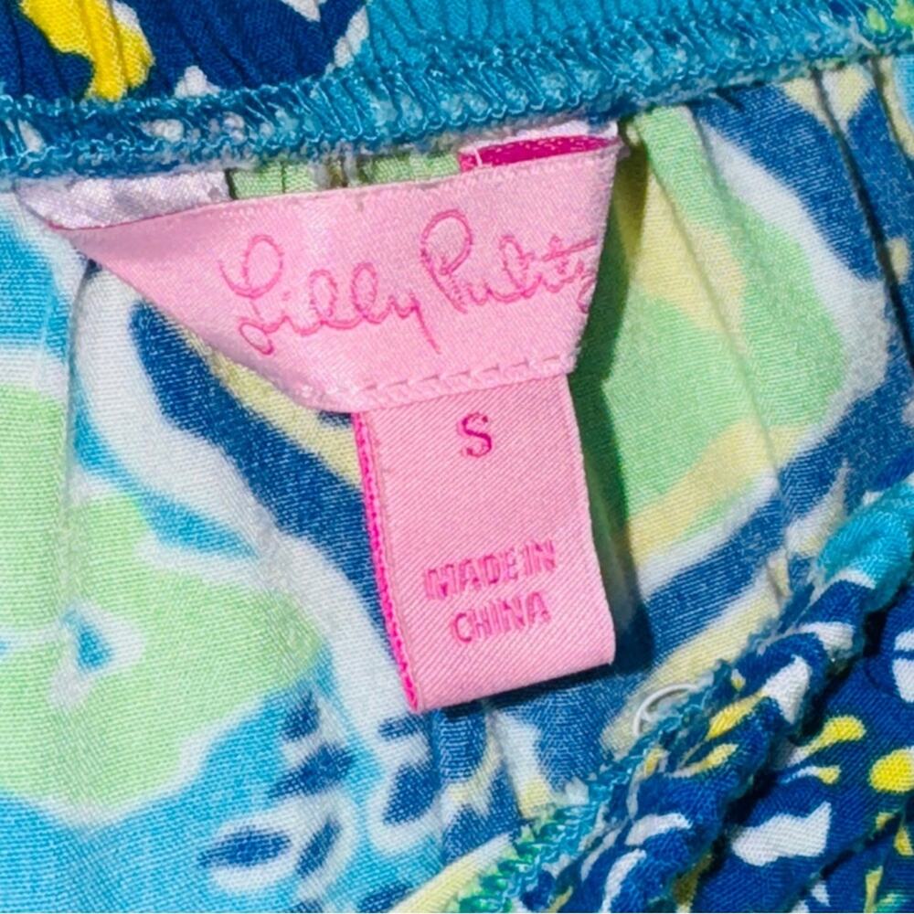 Lilly Pulitzer Ritz Romper Blue Conch Print Size S - Picture 4 of 6